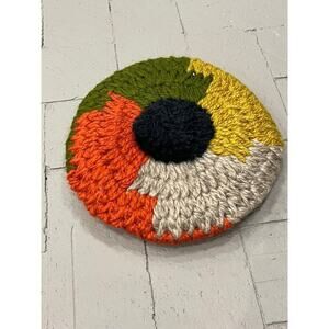 Vintage Glentex Hand Knitted Hat with PomPom